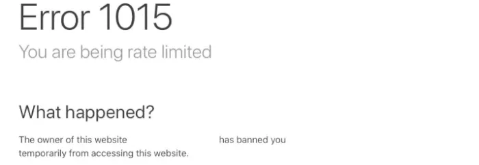 Cloudflare Ban